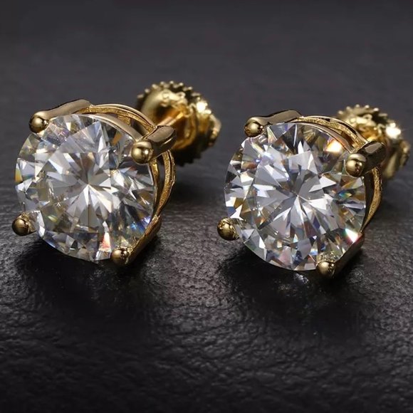 Certified 8ct. t.w. Diamond Brilliant Cut 4-Prong Screw Back Earrings - Picture 4 of 16